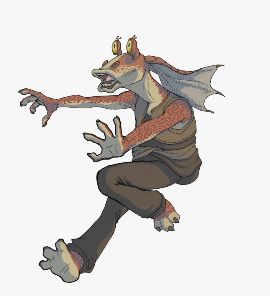 Jar Jar Fan Art, HD Png Download