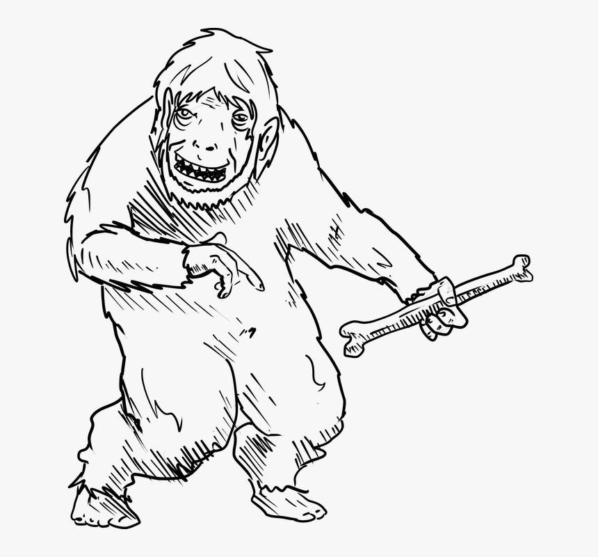 Yeti, Monster, Creature, Legendary Creature - Human Monkey Clip Art, HD Png Download