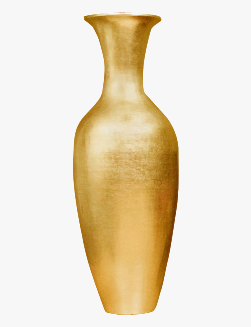 Gold Tall Floor Vase, HD Png Download
