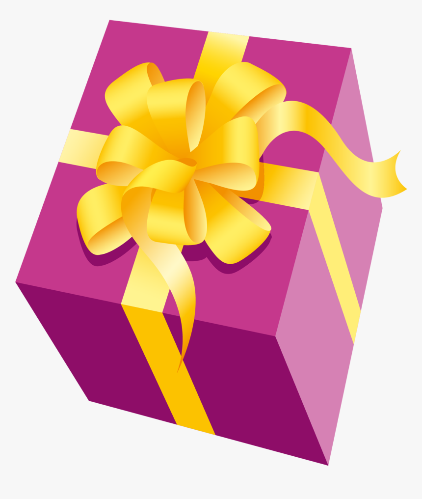 Free Download Of Gift Png Icon - Pink And Yellow Gift Box, Transparent Png