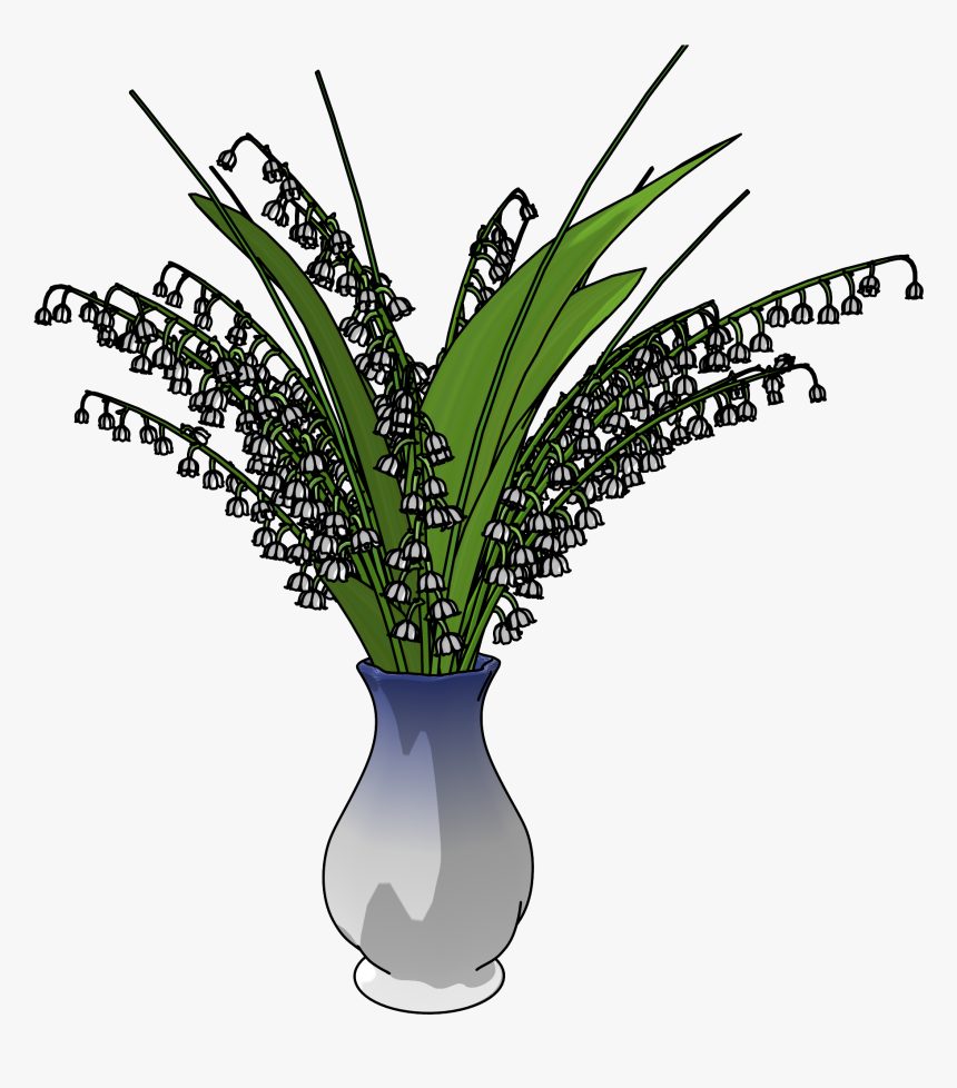 May Lily In Vase Png Clipart - May Flower Vase Clipart, Transparent Png