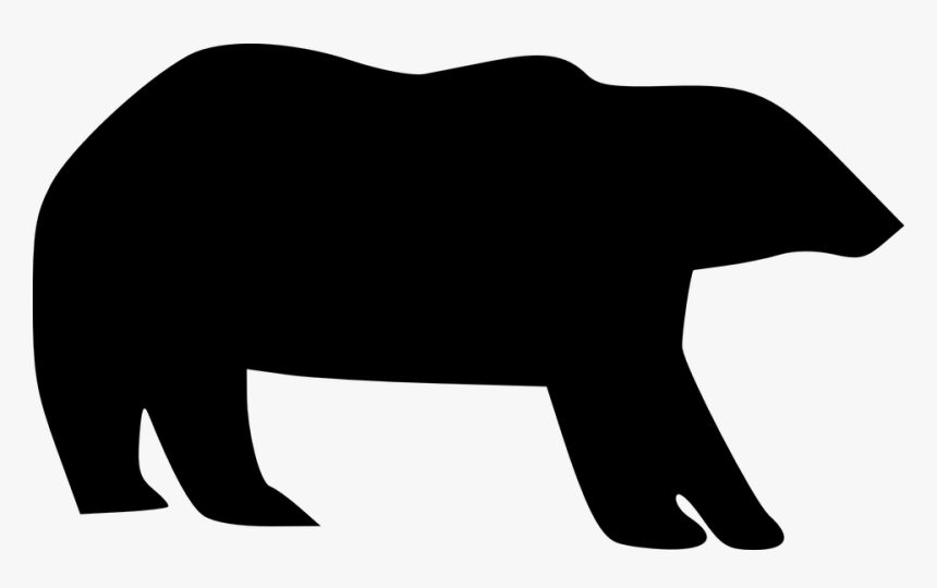 Bear, Silhouette, Animal, Black, Mammal, Polar Bear - Bear Icons Vector, HD Png Download