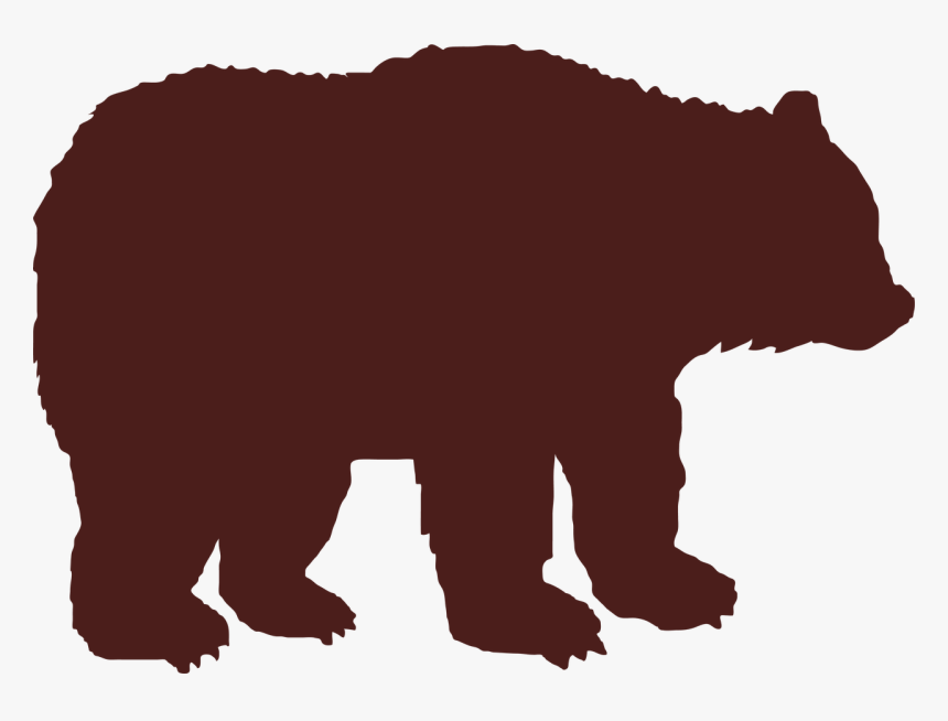 Bear Scalable Vector Graphics T-shirt Clip Art - Silhouette Bear Clipart Black And White, HD Png Download