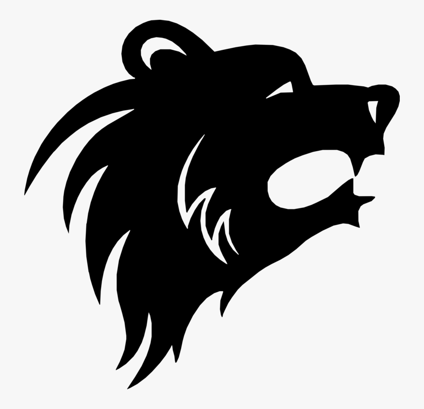 Art,monochrome Photography,carnivoran - Bear Head Vector Silhouette, HD Png Download