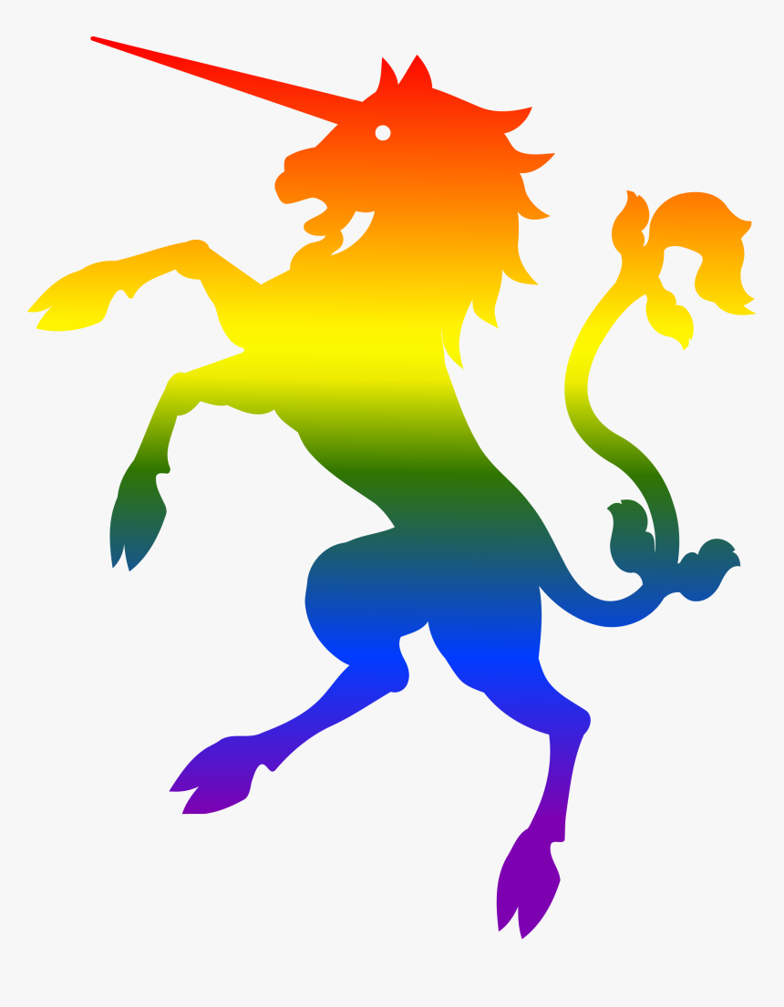Rainbow Flag Unicorn Mythology - Rainbow Flag With Unicorn, HD Png Download