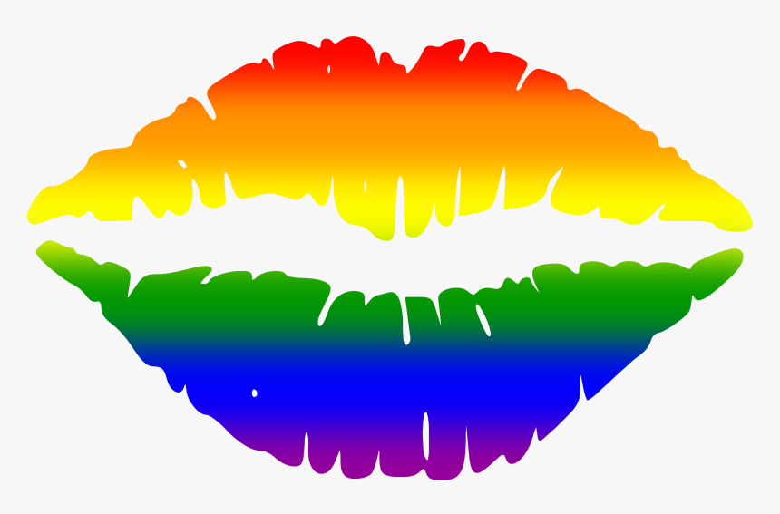 Transparent Gay Pride Flag Png - Pink Lips Clipart, Png Download