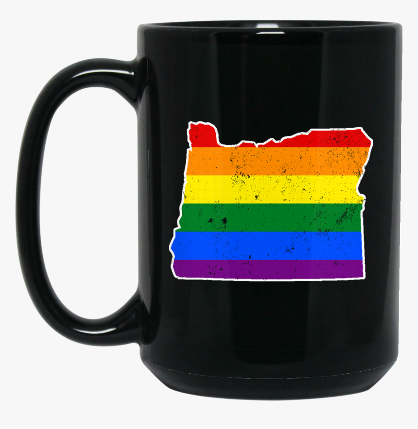 Oregon Rainbow Flag Lgbt Community Pride Lgbt Shirts - Mug, HD Png Download