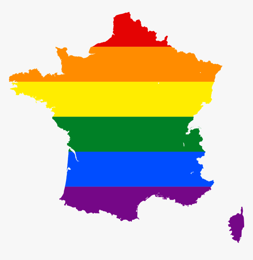 Transparent Gay Pride Flag Png - Scale Map Of France, Png Download