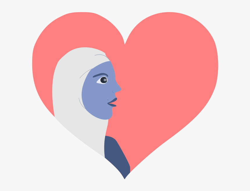 Women In Red Logo - Drawing Of Women With Heart, HD Png Download