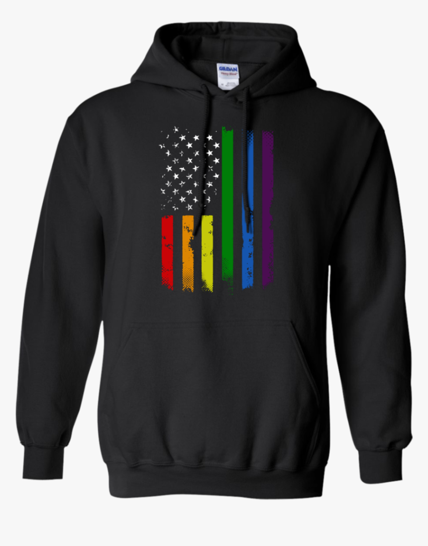 Gay Pride Flag Rainbow American Flag Pullover Hoodie - Augustiner Bräu Pullover, HD Png Download