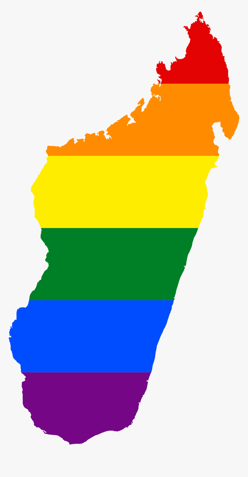 Lgbt Flag Png - Satellite Image Of Madagascar, Transparent Png