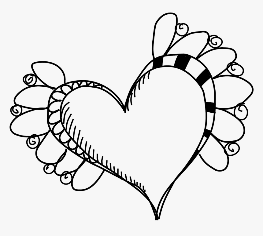 Heart Drawing Paper - Drawing, HD Png Download