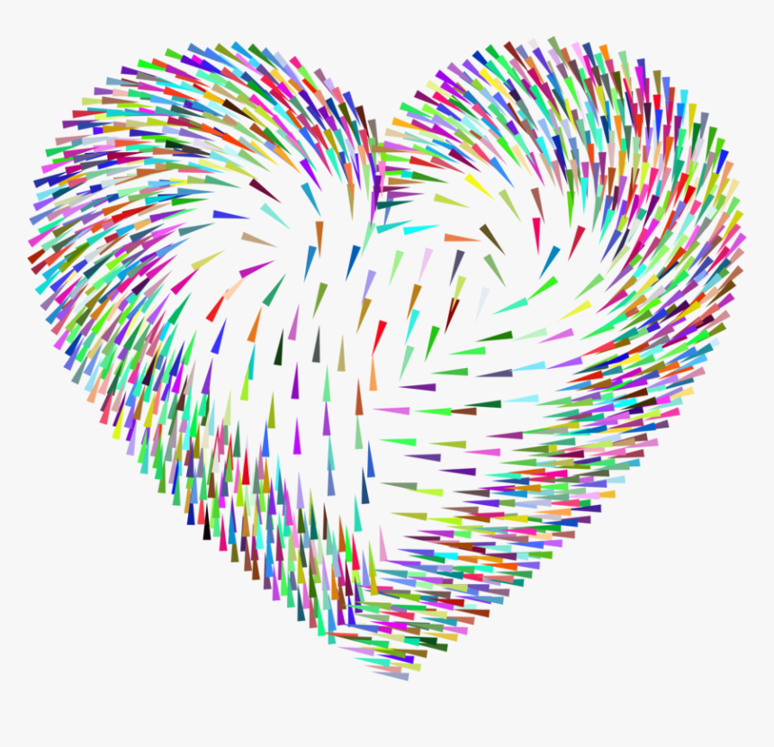 Transparent Microsoft Word Clipart - Colorful Heart Background Png, Png Download