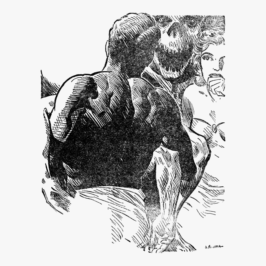 Weirdtalesv42n4pg075 At The End Of The Corridor - John Giunta Artist, HD Png Download