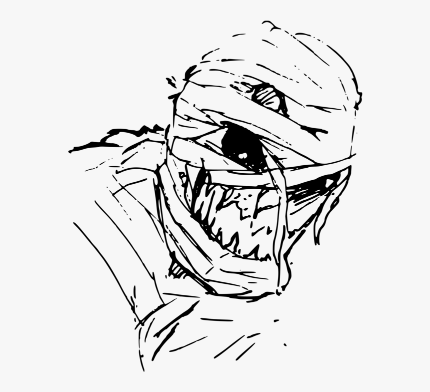 Art,monochrome Photography,monochrome - Ancient Egypt Mummy Drawing, HD Png Download