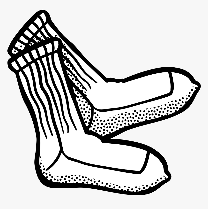 Sock Line Art Clothing Drawing Computer Icons Cc0 - Mens Socks Clip Art, HD Png Download