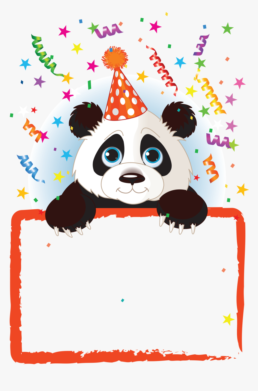 Transparente Marco Png Kids - Feliz Cumpleaños Con Pandas, Png Download