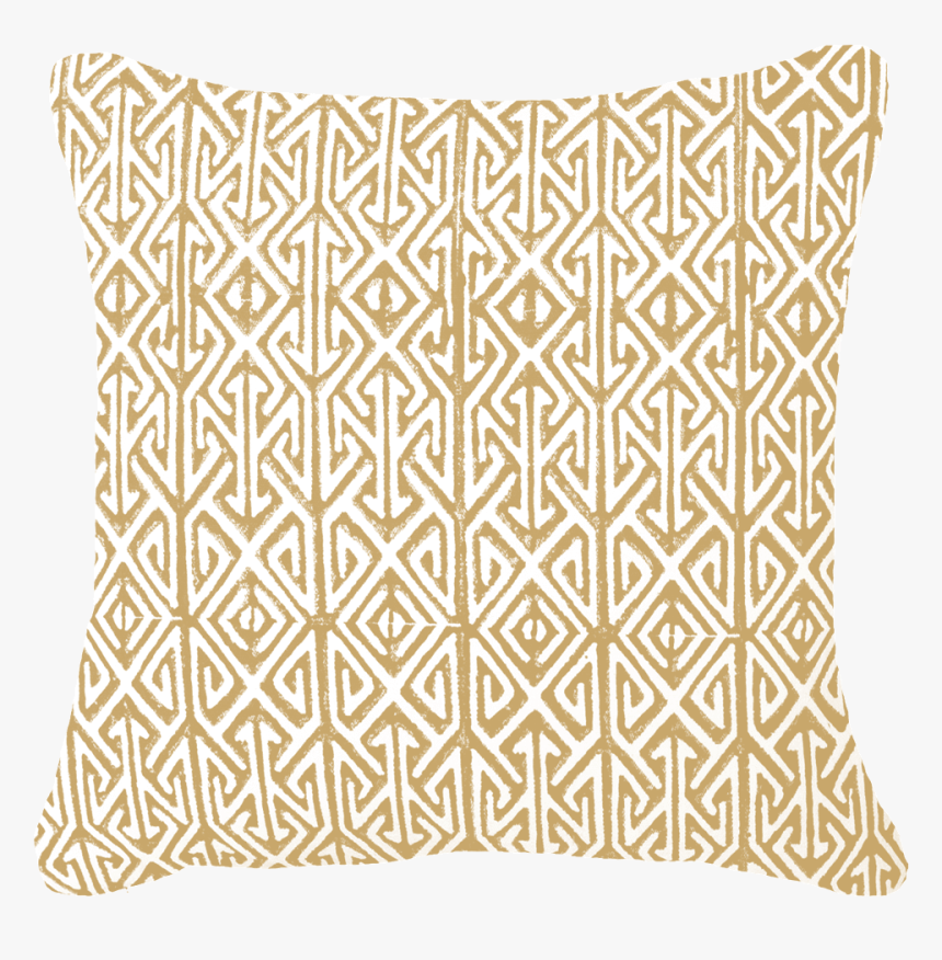 Bandhini White & Gold Arrow Lounge Cushion - Cushion, HD Png Download