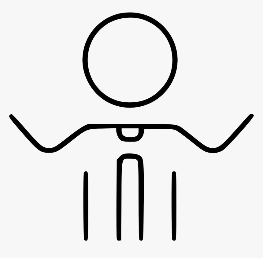 Man Raised Arms Tie Success Triumph Victory - Line Art, HD Png Download