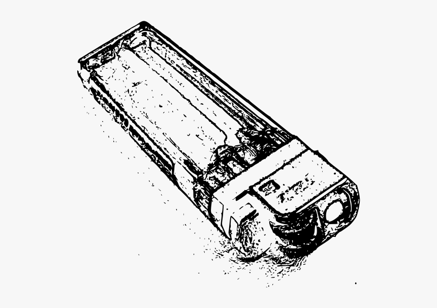 Lighter Line Art Png Clip Arts - Black And White Lighter Drawing, Transparent Png