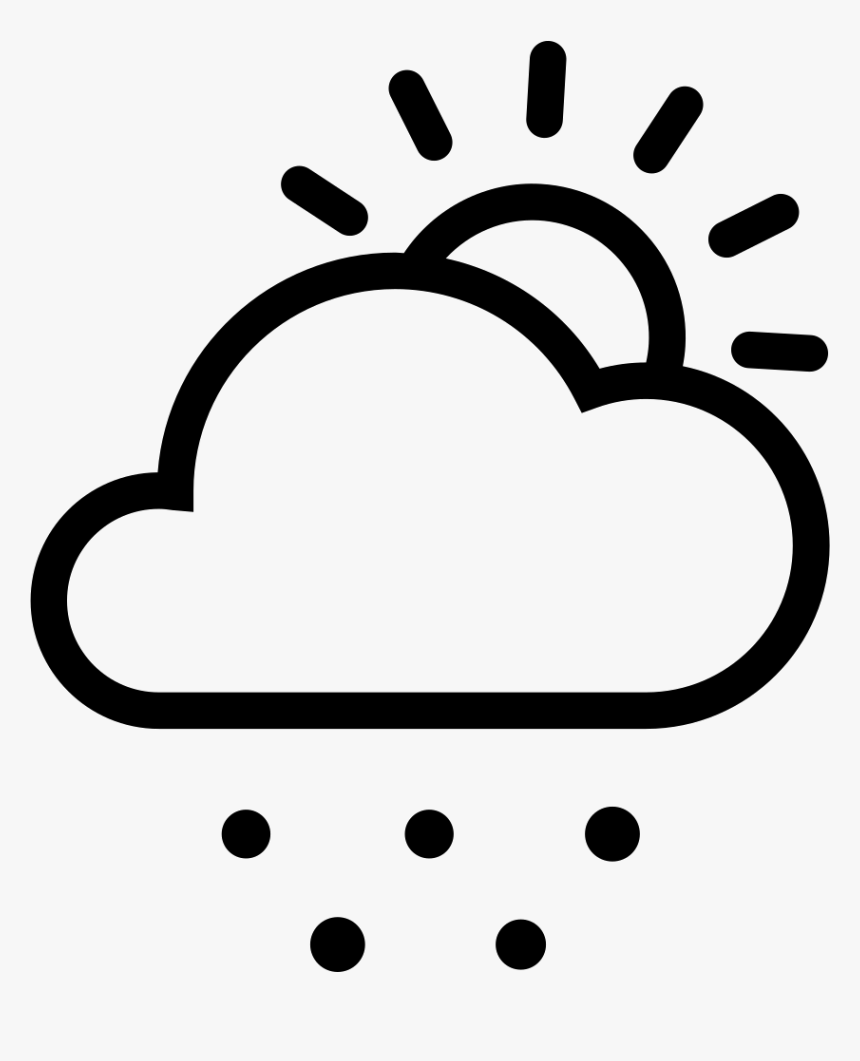 Transparent Rain Cloud Clipart - Transparent Cloud And Sun, HD Png Download