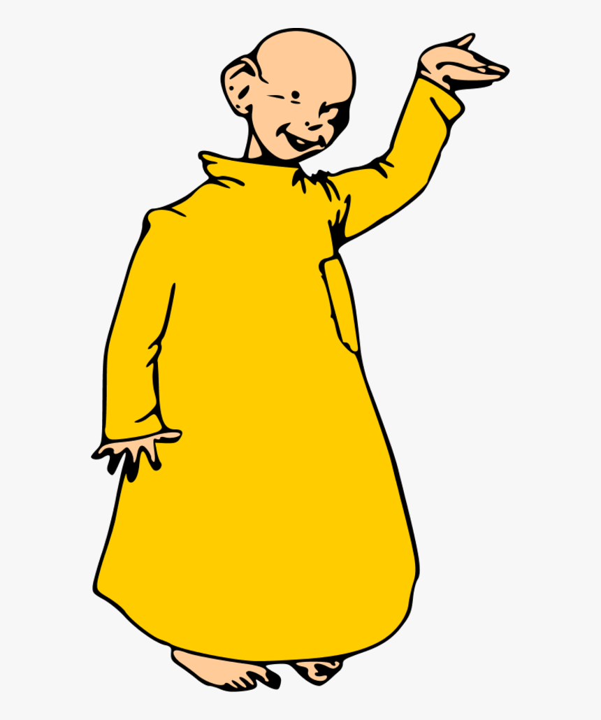 Bald Kid Wearing A Turbine And Waving - Yellow Kid Png, Transparent Png