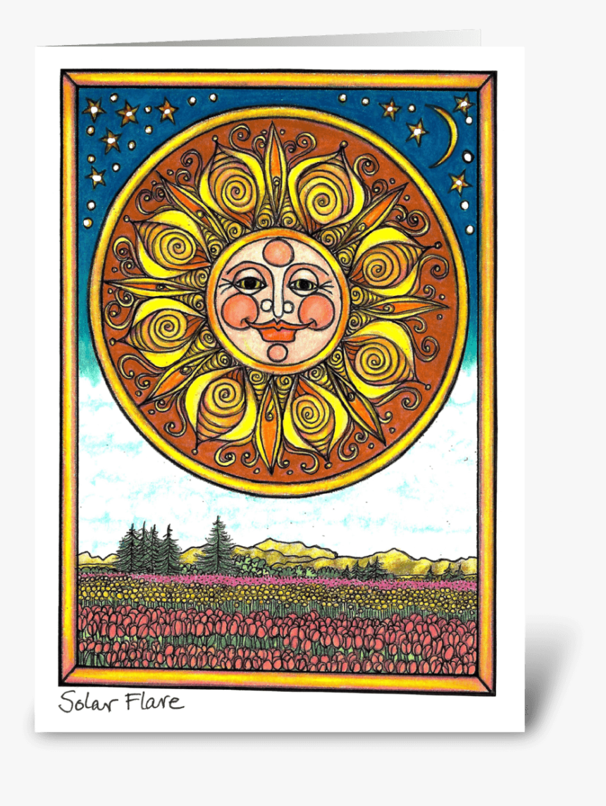Solar Flare Greeting Card - Motif, HD Png Download