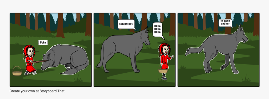 Red Riding Hood Big Bad Wolf, HD Png Download