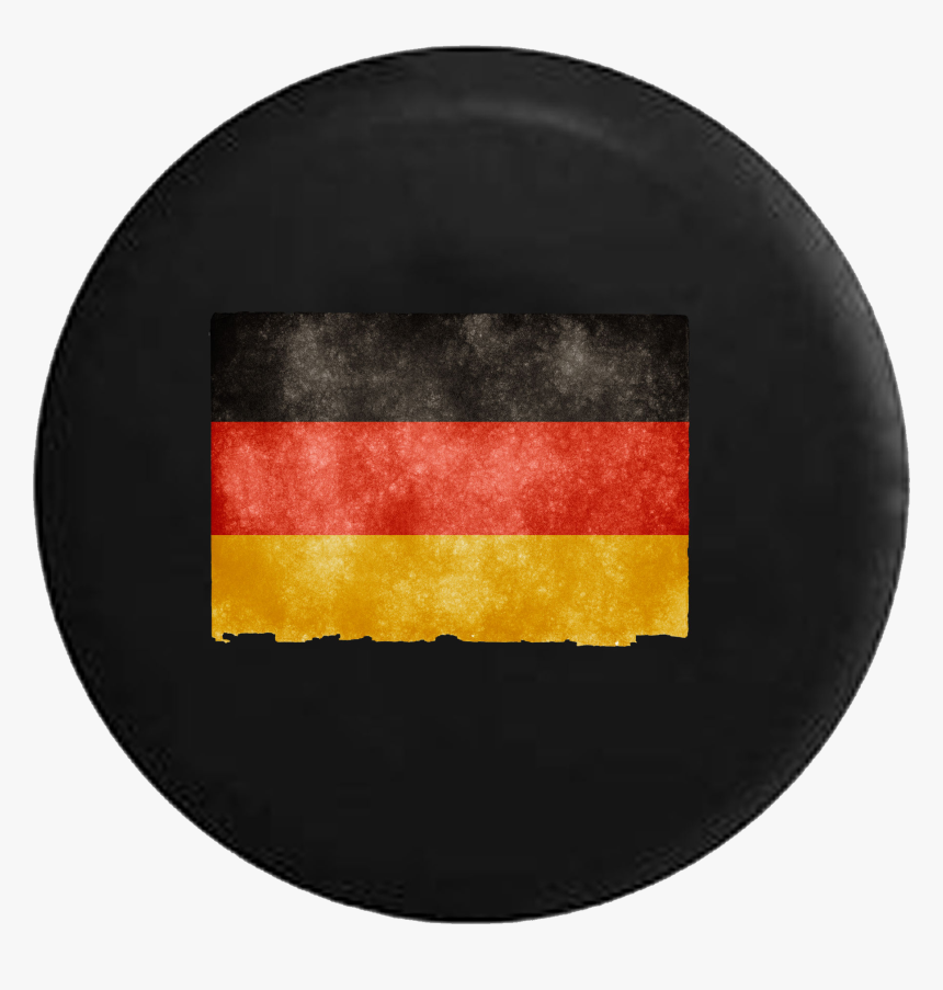 Vintage Distressed German Flag Rv Camper Spare Tire - Circle, HD Png Download