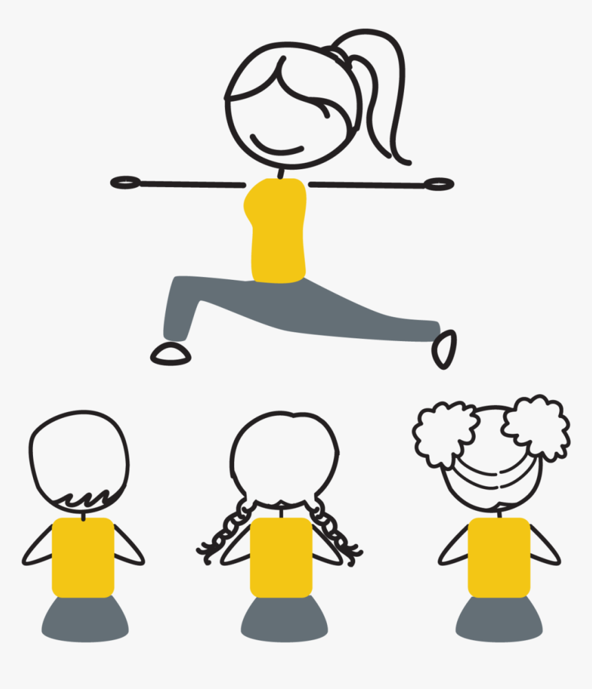 Yoga Teacher And Students - Yoga Teacher Students Graphics, HD Png Download