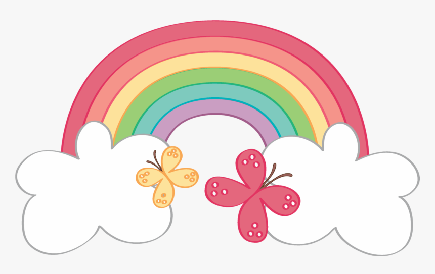 Pin By Stephanie Maria On Funkids Clip Art, Clipart - Rainbow With Clouds Clip Art, HD Png Download