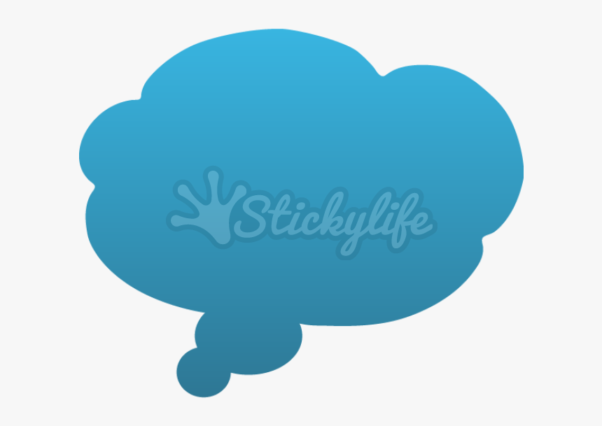 Thought Bubble Static Cling - Thought Bubble Blue, HD Png Download