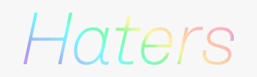 #new #sticker #haters #png #arcoiris #letras #tumblr - Colorfulness, Transparent Png