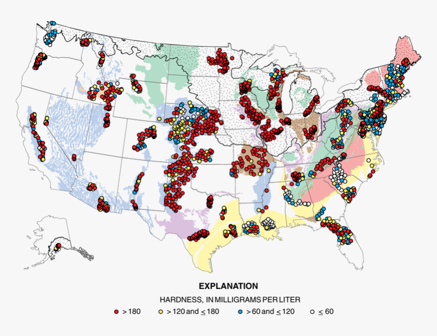 Map Of Quality Of Water From Domestic Wells In The - Mineral Deposits In The United States, HD Png Download