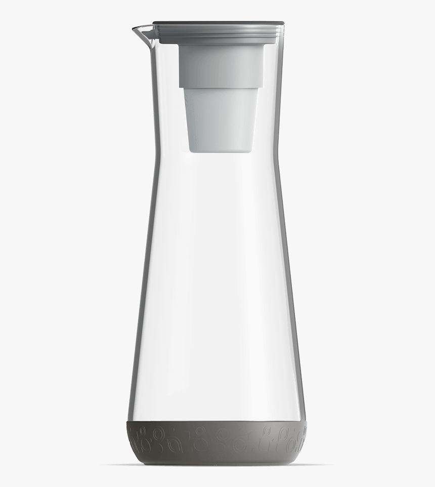 40 Oz Water Carafe Grey With Filter 
 Class - Coffee Decanter, HD Png Download