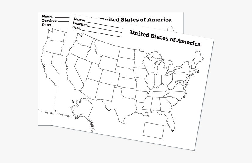 Blank States Map, HD Png Download , Transparent Png Image - PNGitem