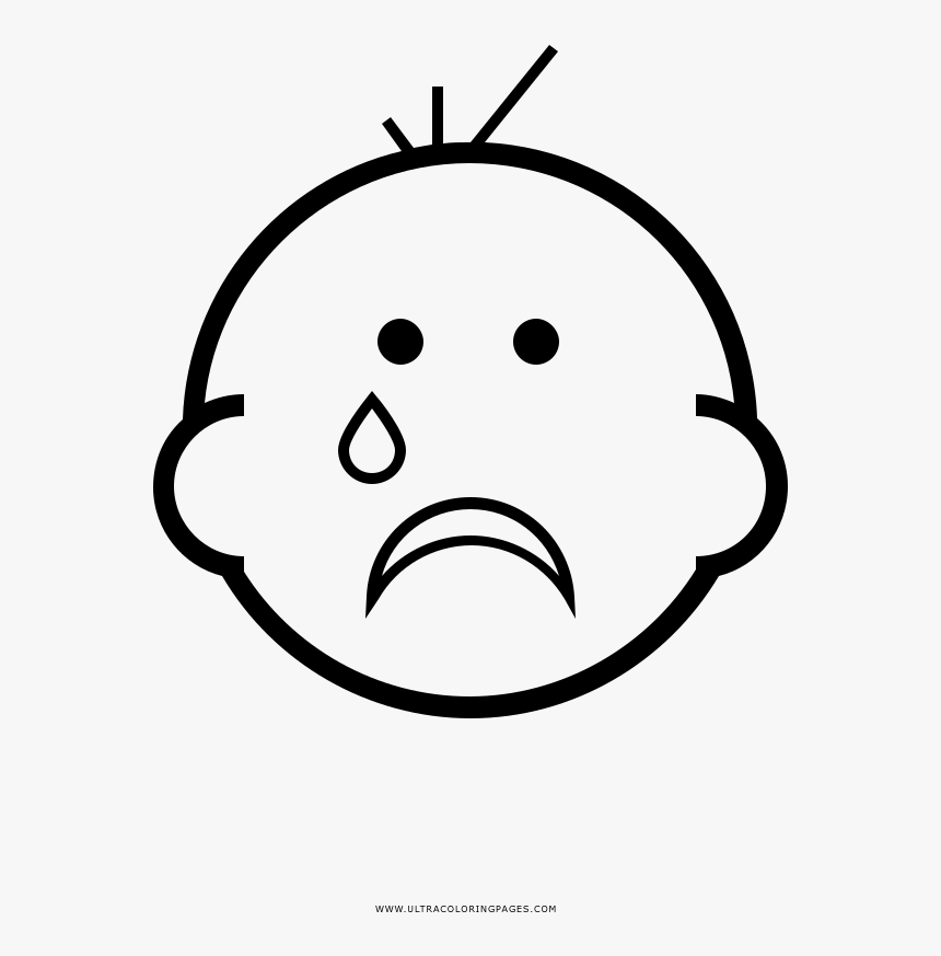 Baby Crying Coloring Page - Llanto De Un Bebe Para Colorear, HD Png Download