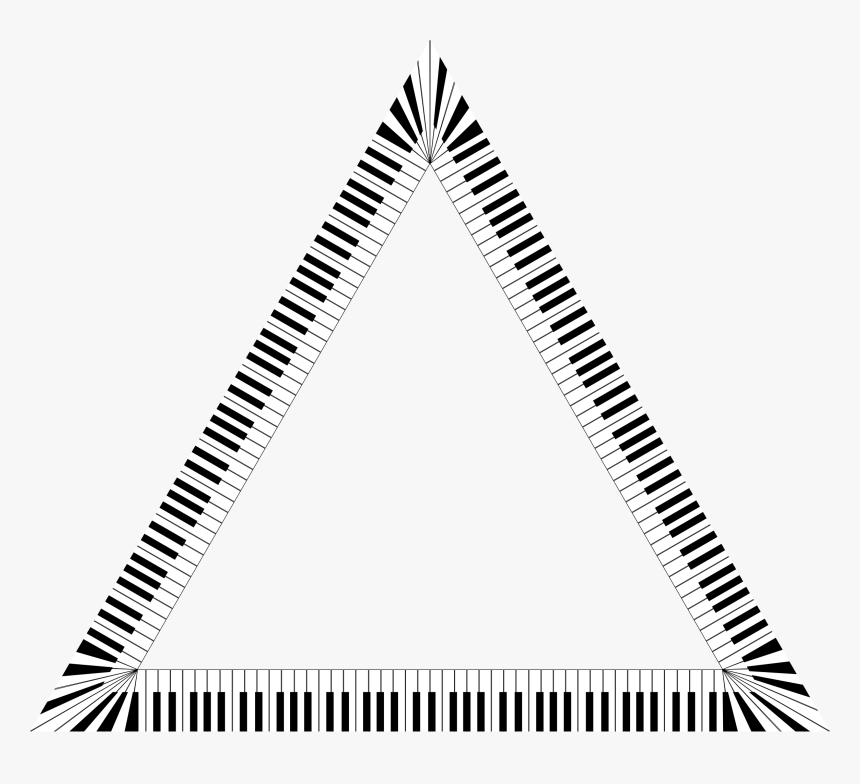 Piano Keys Triangle Clip Arts - Piano Keys Png Triangle, Transparent Png