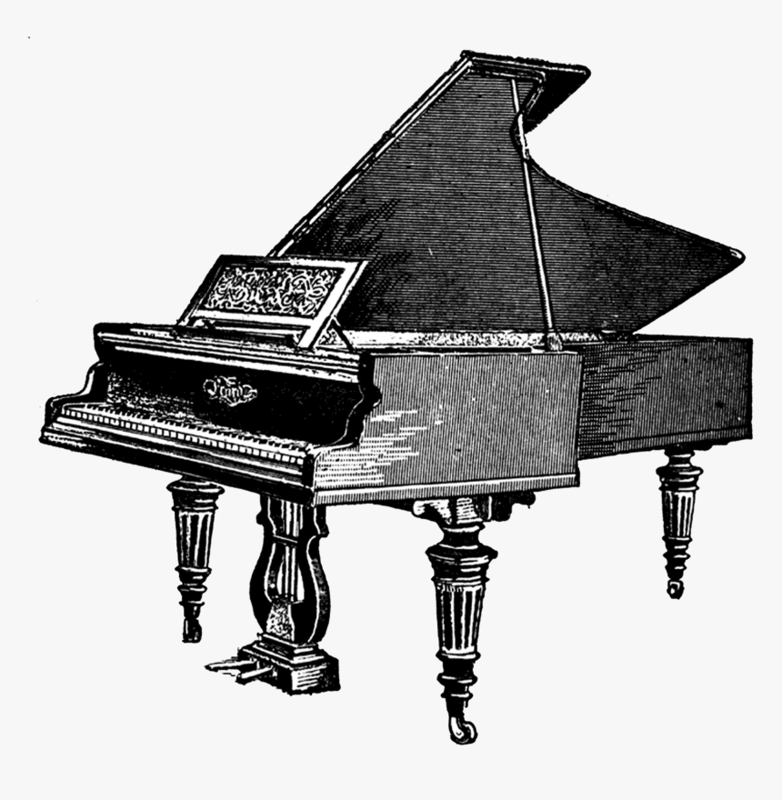 Antique Piano Clipart - Old Piano Transparent Background, HD Png Download