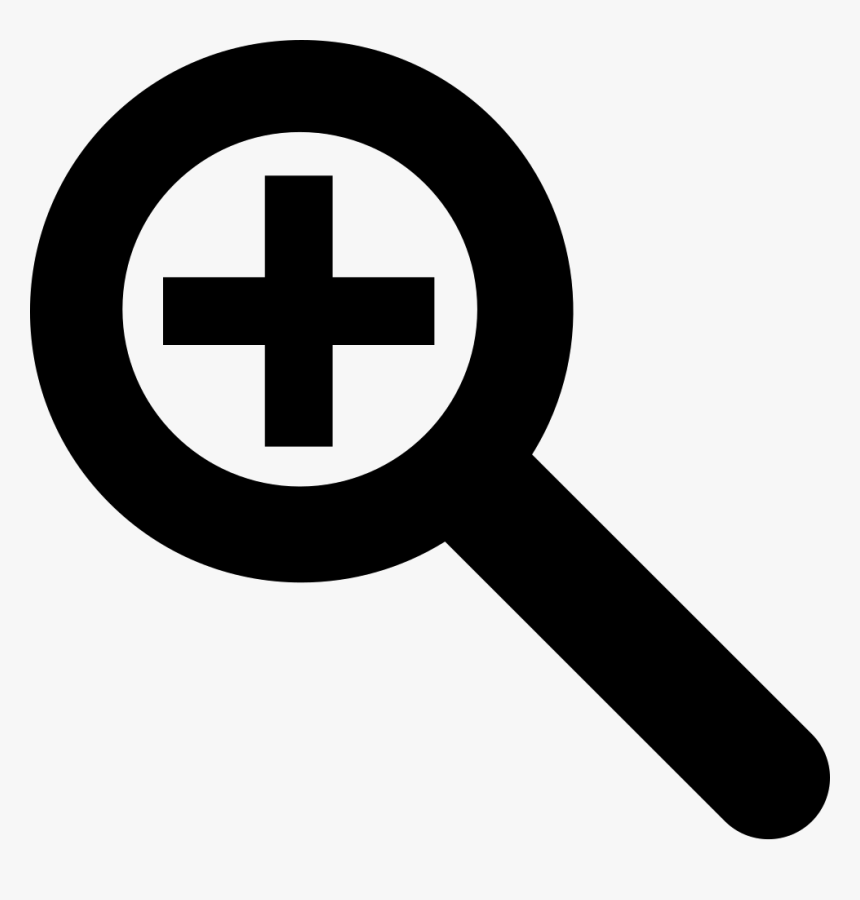 Plus Zoom Symbol Comments - Magnifier Plus Icon Png, Transparent Png