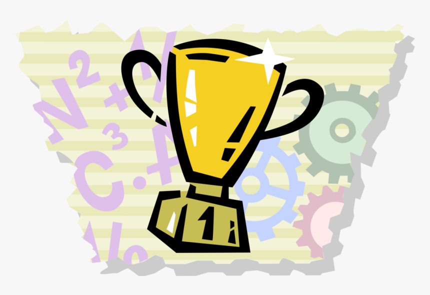 Vector Illustration Of Winner S Trophy Cup Prize Award, HD Png Download