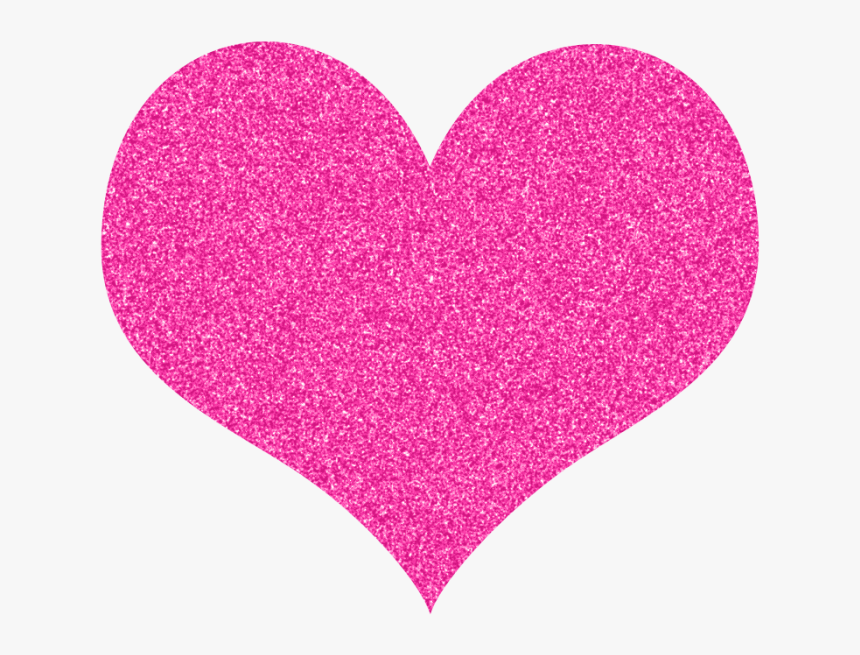 Pink Glitter Heart Clipart, HD Png Download