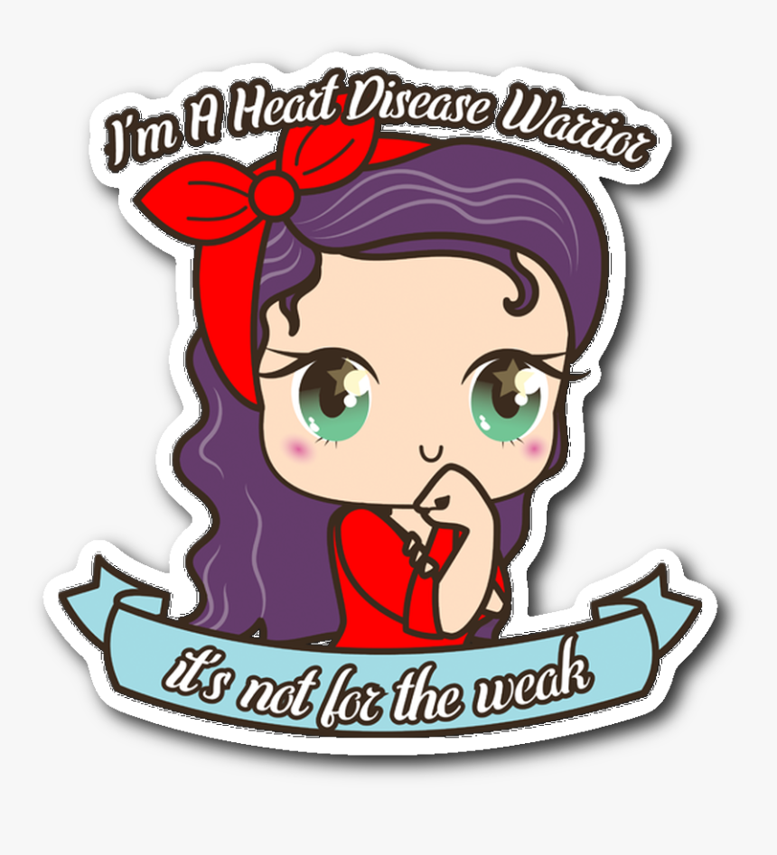 Cute Heart Disease Warrior Sticker - Cystic Fibrosis Cute, HD Png Download