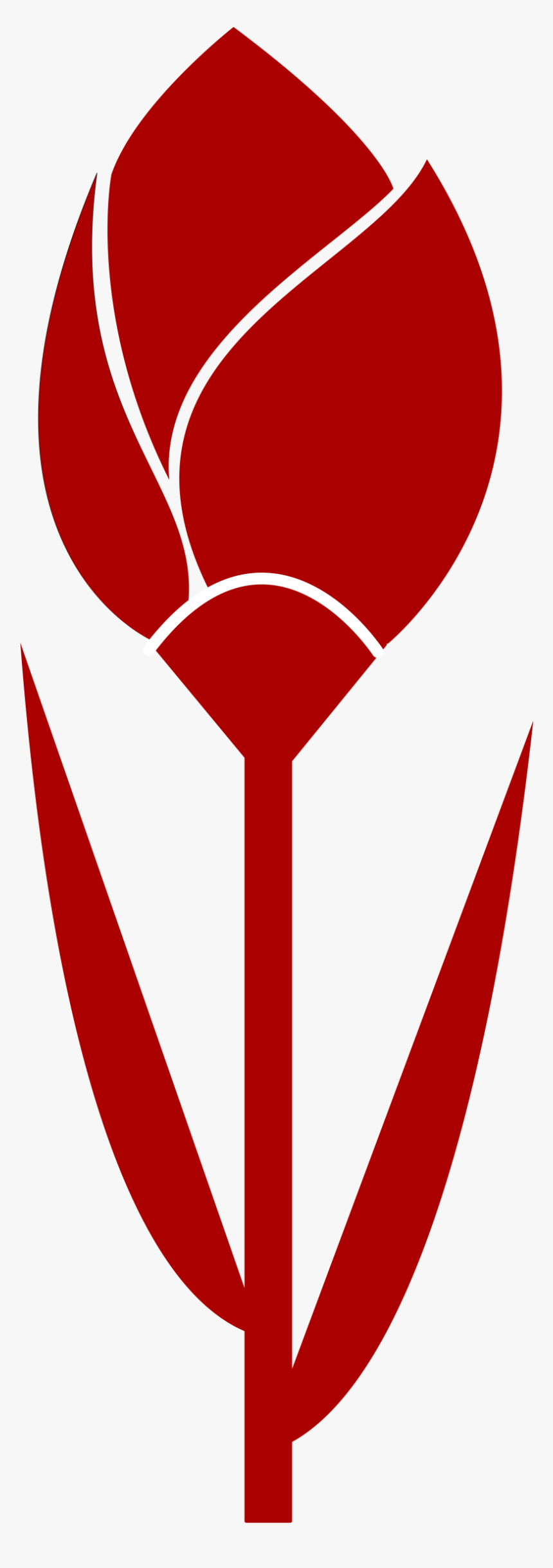 Tulip Simple Red Flower- Remixed, One Color - Tulip, HD Png Download