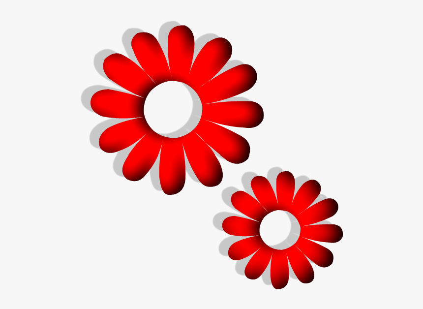 Red Flower Vector Png, Transparent Png