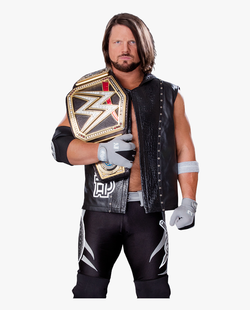 Aj Styles Wwe Champion By Nib - Aj Styles Wwe World Champion, HD Png Download