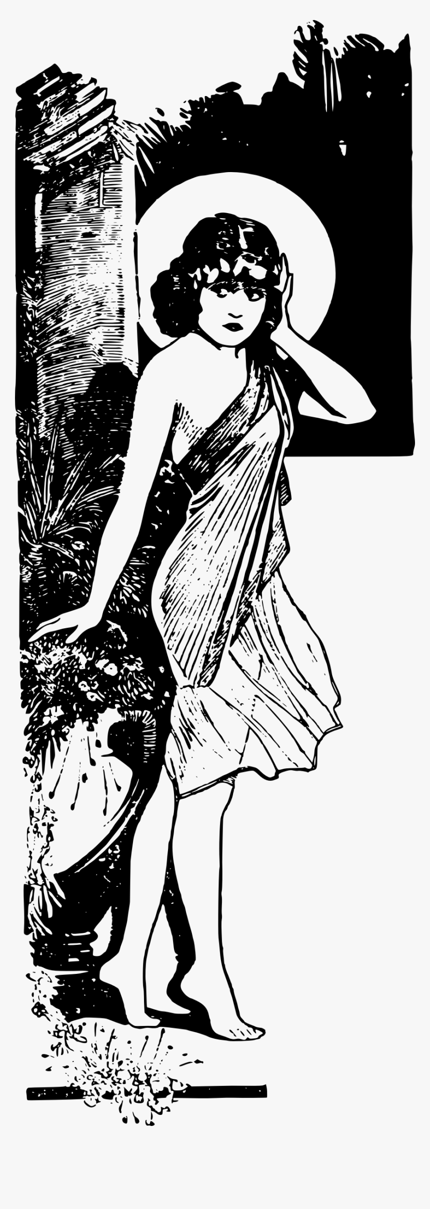 Sexy Lady Standing Clip Arts - Illustration, HD Png Download