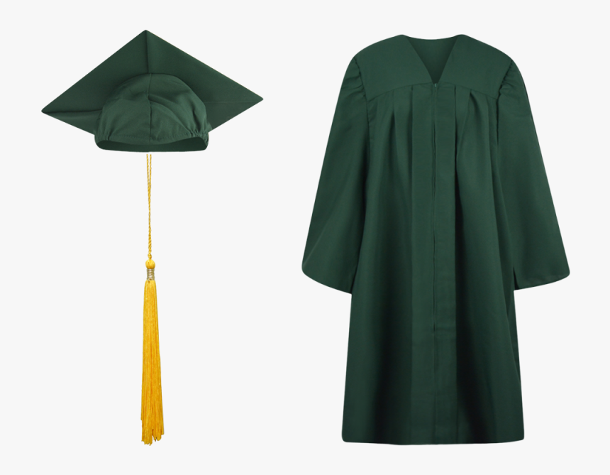 Cap And Gown Dark Green, HD Png Download