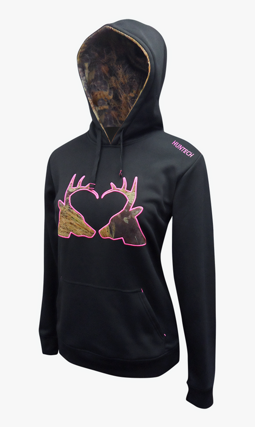 Huntech Womens Stag Hoodie - Hoodie, HD Png Download
