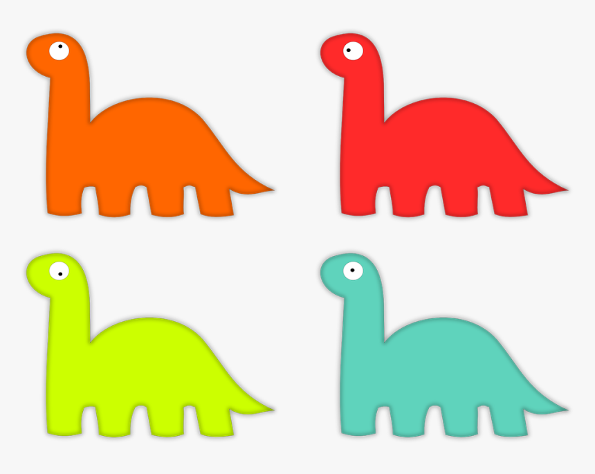 Dino, Dinosaur, Dragon, Lizard, Fantasy, Colors - Dinosaur Clipart Simple, HD Png Download